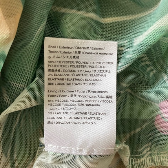 NWT ANTHROPOLOGIE x FARM RIO Graphic Mesh Tropical Midi Dress Size XS - Picture 9 of 9